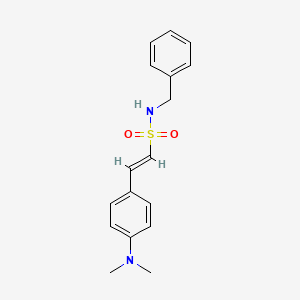 molecular formula C17H20N2O2S B2811375 (E)-N-苄基-2-[4-(二甲基氨基)苯基]乙烯-1-磺酰胺 CAS No. 478067-30-0