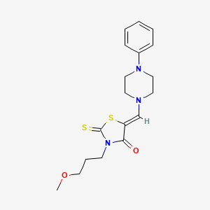 (Z)-3-(3-methoxypropyl)-5-((4-phenylpiperazin-1-yl)methylene)-2-thioxothiazolidin-4-one
