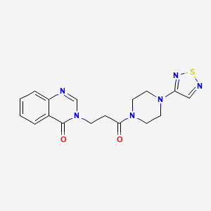 3-{3-Oxo-3-[4-(1,2,5-thiadiazol-3-yl)piperazin-1-yl]propyl}-3,4-dihydroquinazolin-4-one