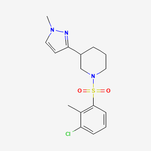 1-((3-chloro-2-methylphenyl)sulfonyl)-3-(1-methyl-1H-pyrazol-3-yl)piperidine