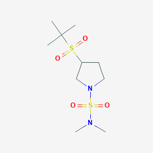 molecular formula C10H22N2O4S2 B2811392 3-(tert-butylsulfonyl)-N,N-dimethylpyrrolidine-1-sulfonamide CAS No. 1797781-94-2