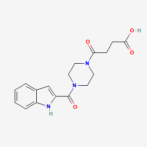 4-[4-(1H-indole-2-carbonyl)piperazin-1-yl]-4-oxobutanoic acid