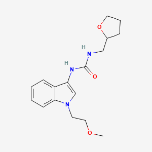 molecular formula C17H23N3O3 B2811394 1-(1-(2-methoxyethyl)-1H-indol-3-yl)-3-((tetrahydrofuran-2-yl)methyl)urea CAS No. 941988-42-7