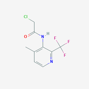 molecular formula C9H8ClF3N2O B2811398 2-Chloro-N-[4-methyl-2-(trifluoromethyl)pyridin-3-yl]acetamide CAS No. 2411268-02-3