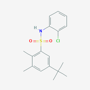 molecular formula C18H22ClNO2S B281140 5-tert-butyl-N-(2-chlorophenyl)-2,3-dimethylbenzenesulfonamide 