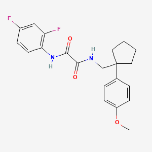 molecular formula C21H22F2N2O3 B2811411 N1-(2,4-difluorophenyl)-N2-((1-(4-methoxyphenyl)cyclopentyl)methyl)oxalamide CAS No. 1091397-89-5