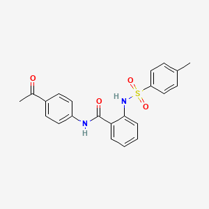 molecular formula C22H20N2O4S B2811416 N-(4-acetylphenyl)-2-(4-methylbenzenesulfonamido)benzamide CAS No. 330190-18-6
