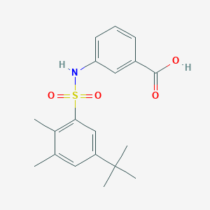 molecular formula C19H23NO4S B281142 3-{[(5-Tert-butyl-2,3-dimethylphenyl)sulfonyl]amino}benzoic acid 