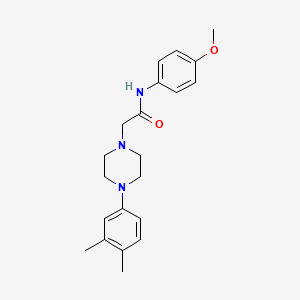 molecular formula C21H27N3O2 B2811425 2-[4-(3,4-dimethylphenyl)piperazin-1-yl]-N-(4-methoxyphenyl)acetamide CAS No. 694476-77-2