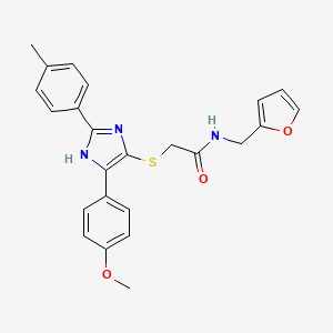 N-(2-furylmethyl)-2-{[5-(4-methoxyphenyl)-2-(4-methylphenyl)-1H-imidazol-4-yl]thio}acetamide