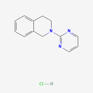 molecular formula C13H14ClN3 B2811431 2-(Pyrimidin-2-yl)-1,2,3,4-tetrahydroisoquinoline hydrochloride CAS No. 2034375-62-5