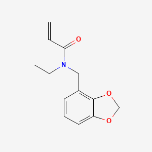 molecular formula C13H15NO3 B2811436 N-[(1,3-dioxaindan-4-yl)methyl]-N-ethylprop-2-enamide CAS No. 2094715-94-1