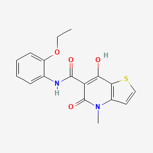 N-(2-ethoxyphenyl)-7-hydroxy-4-methyl-5-oxo-4,5-dihydrothieno[3,2-b]pyridine-6-carboxamide