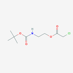molecular formula C9H16ClNO4 B2811447 2-(t-Butoxycarbonylamino)ethyl 2-chloroacetate CAS No. 1140502-96-0