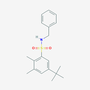molecular formula C19H25NO2S B281145 N-benzyl-5-tert-butyl-2,3-dimethylbenzenesulfonamide 