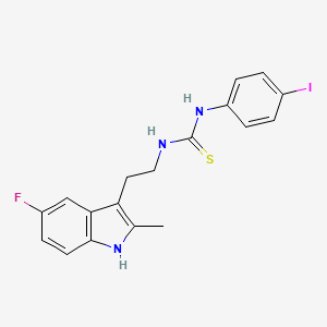 molecular formula C18H17FIN3S B2811457 1-(2-(5-fluoro-2-methyl-1H-indol-3-yl)ethyl)-3-(4-iodophenyl)thiourea CAS No. 847389-12-2