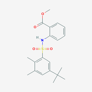 molecular formula C20H25NO4S B281147 Methyl 2-{[(5-tert-butyl-2,3-dimethylphenyl)sulfonyl]amino}benzoate 