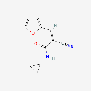 (Z)-2-Cyano-N-cyclopropyl-3-(furan-2-yl)prop-2-enamide