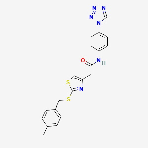 N-(4-(1H-tetrazol-1-yl)phenyl)-2-(2-((4-methylbenzyl)thio)thiazol-4-yl)acetamide