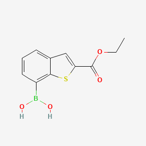 molecular formula C11H11BO4S B2811489 [2-(乙氧羰基)-1-苯并噻吩-7-基]硼酸 CAS No. 2377611-38-4