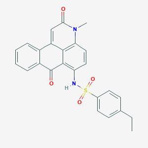 molecular formula C25H20N2O4S B281149 4-ethyl-N-(3-methyl-2,7-dioxo-2,7-dihydro-3H-naphtho[1,2,3-de]quinolin-6-yl)benzenesulfonamide 