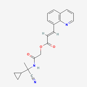 [2-[(1-cyano-1-cyclopropylethyl)amino]-2-oxoethyl] (E)-3-quinolin-8-ylprop-2-enoate
