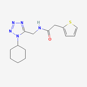 molecular formula C14H19N5OS B2811492 N-((1-cyclohexyl-1H-tetrazol-5-yl)methyl)-2-(thiophen-2-yl)acetamide CAS No. 921104-58-7