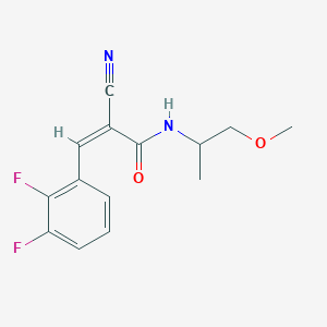 (Z)-2-cyano-3-(2,3-difluorophenyl)-N-(1-methoxypropan-2-yl)prop-2-enamide