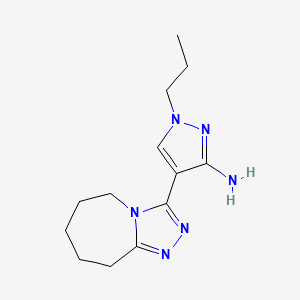 1-propyl-4-(6,7,8,9-tetrahydro-5H-[1,2,4]triazolo[4,3-a]azepin-3-yl)-1H-pyrazol-3-amine
