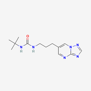 molecular formula C13H20N6O B2811515 1-(3-([1,2,4]Triazolo[1,5-a]pyrimidin-6-yl)propyl)-3-(tert-butyl)urea CAS No. 1903212-76-9