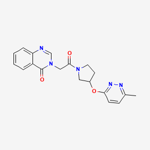 3-(2-(3-((6-methylpyridazin-3-yl)oxy)pyrrolidin-1-yl)-2-oxoethyl)quinazolin-4(3H)-one