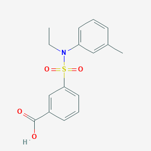 molecular formula C16H17NO4S B281156 3-{[Ethyl(3-methylphenyl)amino]sulfonyl}benzoic acid 