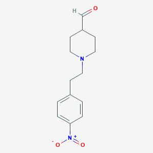 molecular formula C14H18N2O3 B2811563 1-[2-(4-硝基苯基)乙基]哌啶-4-甲醛 CAS No. 1282471-01-5