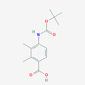 molecular formula C14H19NO4 B2811564 4-(Boc-amino)methyl-3-methyl-benzoic acid CAS No. 2248301-61-1