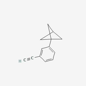 molecular formula C13H12 B2811568 1-(3-乙炔基苯基)双环[1.1.1]戊烷 CAS No. 1823936-00-0