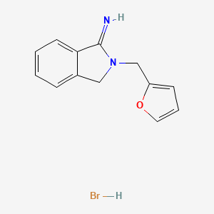 molecular formula C13H13BrN2O B2811569 2-(2-Furylmethyl)isoindolin-1-imine hydrobromide CAS No. 1049778-62-2