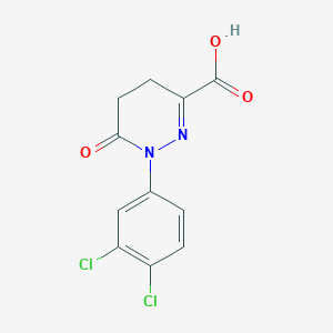 molecular formula C11H8Cl2N2O3 B2811572 1-(3,4-Dichlorophenyl)-6-oxo-1,4,5,6-tetrahydropyridazine-3-carboxylic acid CAS No. 926254-12-8