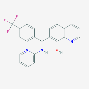 molecular formula C22H16F3N3O B2811573 7-[(Pyridin-2-ylamino)-[4-(trifluoromethyl)phenyl]methyl]quinolin-8-ol CAS No. 325474-22-4