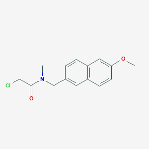 molecular formula C15H16ClNO2 B2811578 2-氯-N-[(6-甲氧萘-2-基)甲基]-N-甲基乙酰胺 CAS No. 879361-69-0