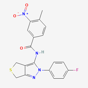 N-[2-(4-fluorophenyl)-4,6-dihydrothieno[3,4-c]pyrazol-3-yl]-4-methyl-3-nitrobenzamide
