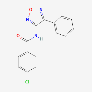 molecular formula C15H10ClN3O2 B2811588 4-chloro-N-(4-phenyl-1,2,5-oxadiazol-3-yl)benzamide CAS No. 880792-01-8