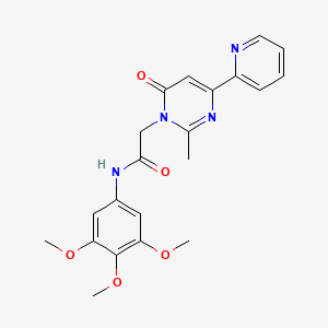 molecular formula C21H22N4O5 B2811598 2-(2-methyl-6-oxo-4-(pyridin-2-yl)pyrimidin-1(6H)-yl)-N-(3,4,5-trimethoxyphenyl)acetamide CAS No. 1251604-82-6