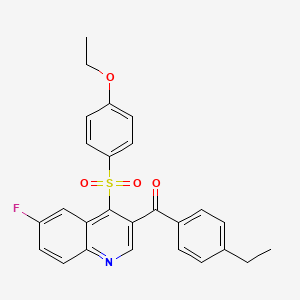 4-(4-ETHOXYBENZENESULFONYL)-3-(4-ETHYLBENZOYL)-6-FLUOROQUINOLINE