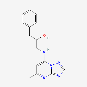 1-[(5-Methyl-[1,2,4]triazolo[1,5-a]pyrimidin-7-yl)amino]-3-phenylpropan-2-ol