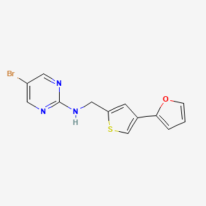 molecular formula C13H10BrN3OS B2811615 5-Bromo-N-[[4-(furan-2-yl)thiophen-2-yl]methyl]pyrimidin-2-amine CAS No. 2379994-97-3