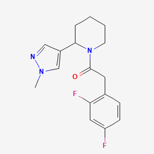 2-(2,4-difluorophenyl)-1-[2-(1-methyl-1H-pyrazol-4-yl)piperidin-1-yl]ethan-1-one