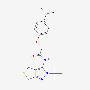 molecular formula C20H27N3O2S B2811653 N-(2-叔丁基-4,6-二氢噻吩[3,4-c]吡唑-3-基)-2-(4-异丙基苯氧基)乙酰胺 CAS No. 893928-33-1