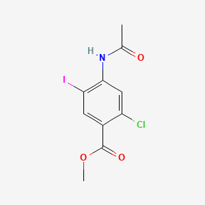 molecular formula C10H9ClINO3 B2811660 Methyl 4-acetamido-2-chloro-5-iodobenzoate CAS No. 672292-97-6
