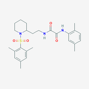 molecular formula C26H35N3O4S B2811665 N1-(2,5-dimethylphenyl)-N2-(2-(1-(mesitylsulfonyl)piperidin-2-yl)ethyl)oxalamide CAS No. 898451-02-0