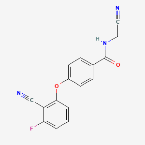 molecular formula C16H10FN3O2 B2811667 4-(2-cyano-3-fluorophenoxy)-N-(cyanomethyl)benzamide CAS No. 1355919-14-0